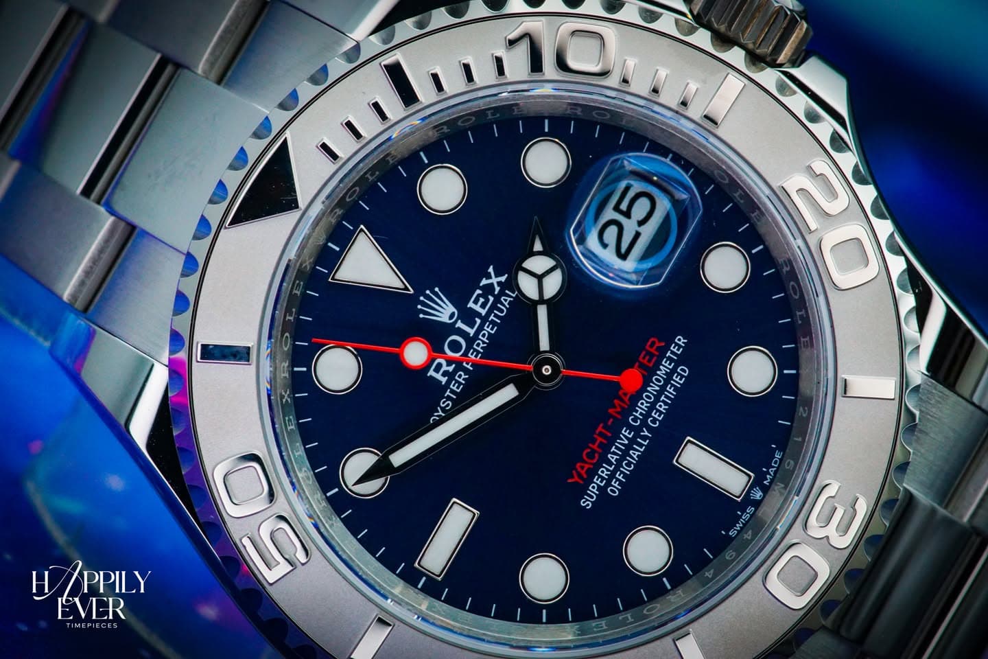 May be an image of wrist watch and text that says '2 25 W EX ERPET ERPETUA PETUAL R ER o YS CHRONOMET CERTIFIE ED ER ER YACHT- SUPERLA SUPERLATIVE ATIVE OFFICIALLY O O 50 C I…