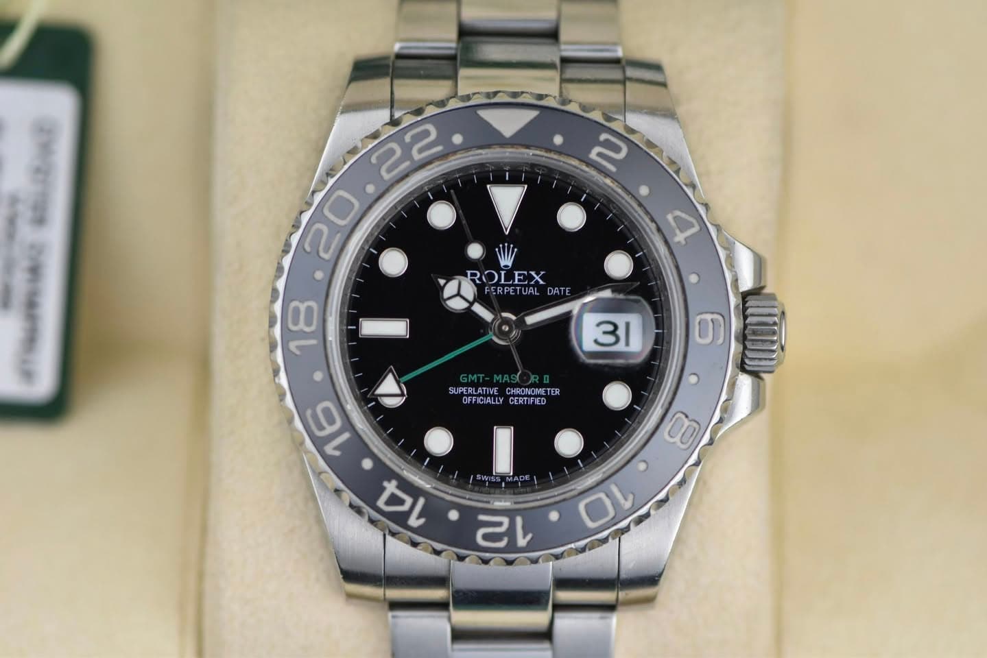 May be an image of wrist watch and text that says '2 22 20 ROLEX FERPETUAL CR UA 4 18 31 SUPERLATIVE CHRONOMETER SUPEPHIALER ER OFFICIALLY CERTIFIED '