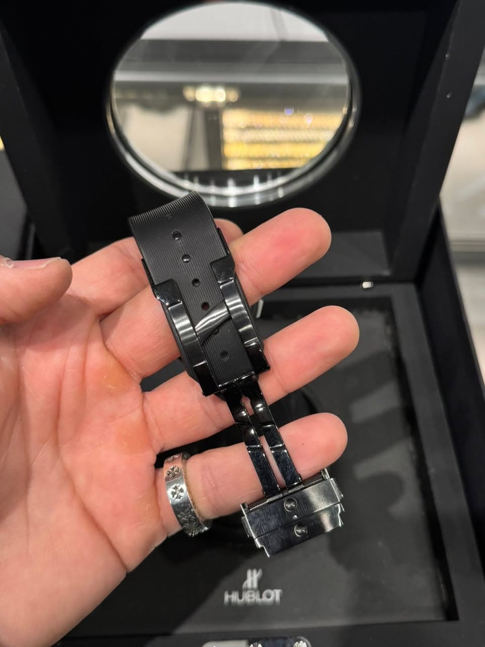 May be an image of wrist watch and text that says 'HUBLOT'